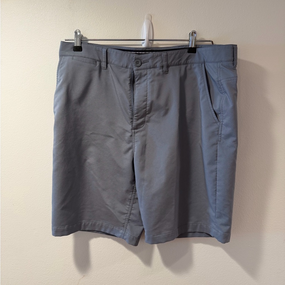 johnnie-O Steel Blue Flat Front Shorts